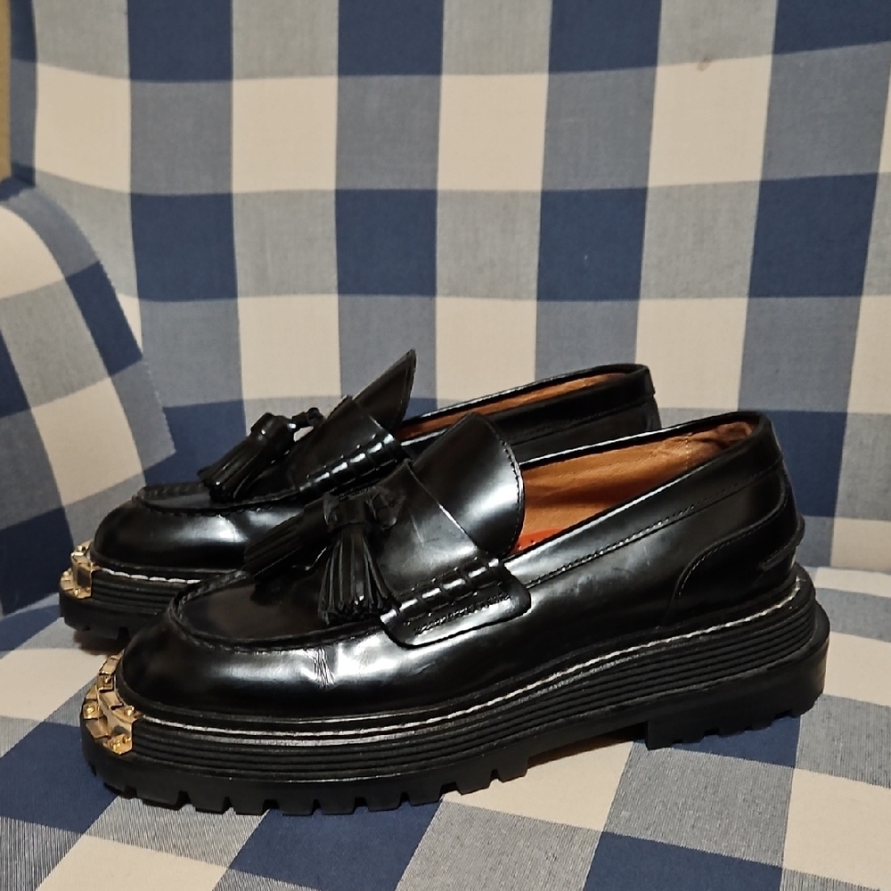 Sandro NWOT Size 37 Leather Black Wedges